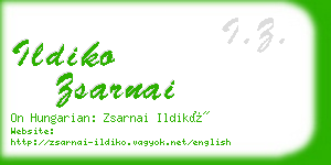 ildiko zsarnai business card